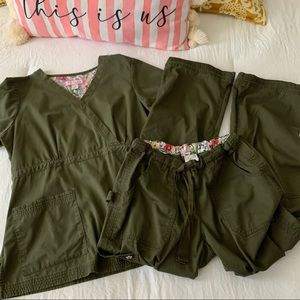 Koi Katelyn Olive green scrub set